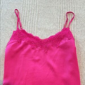 Heartloom Pink Lace Trim Cami Top
